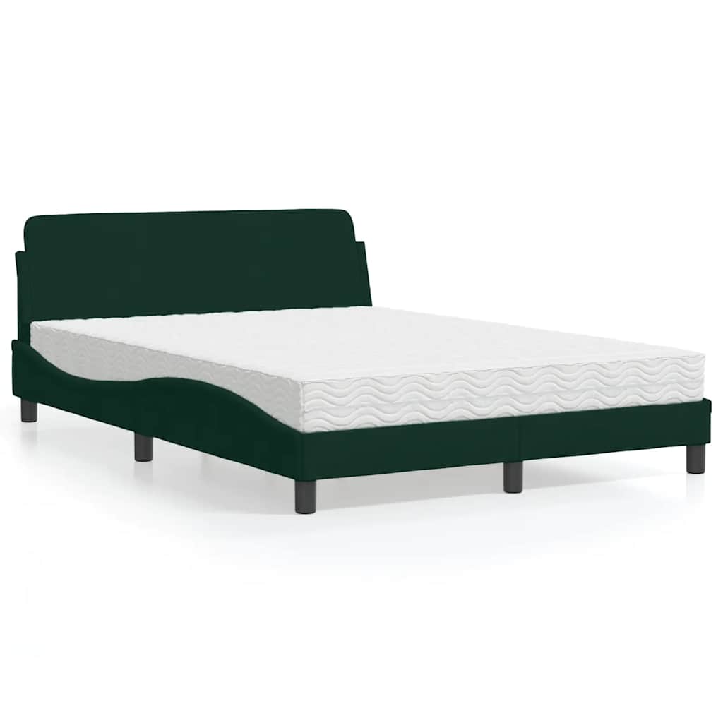Bett mit Matratze "Dover" Hellgrau 80x200 cm Samt