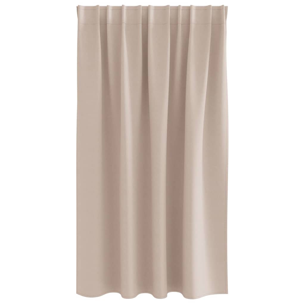 Verdunkelungs-Vorhänge mit Ringen 2 pcs Beige 140 x 140 cm