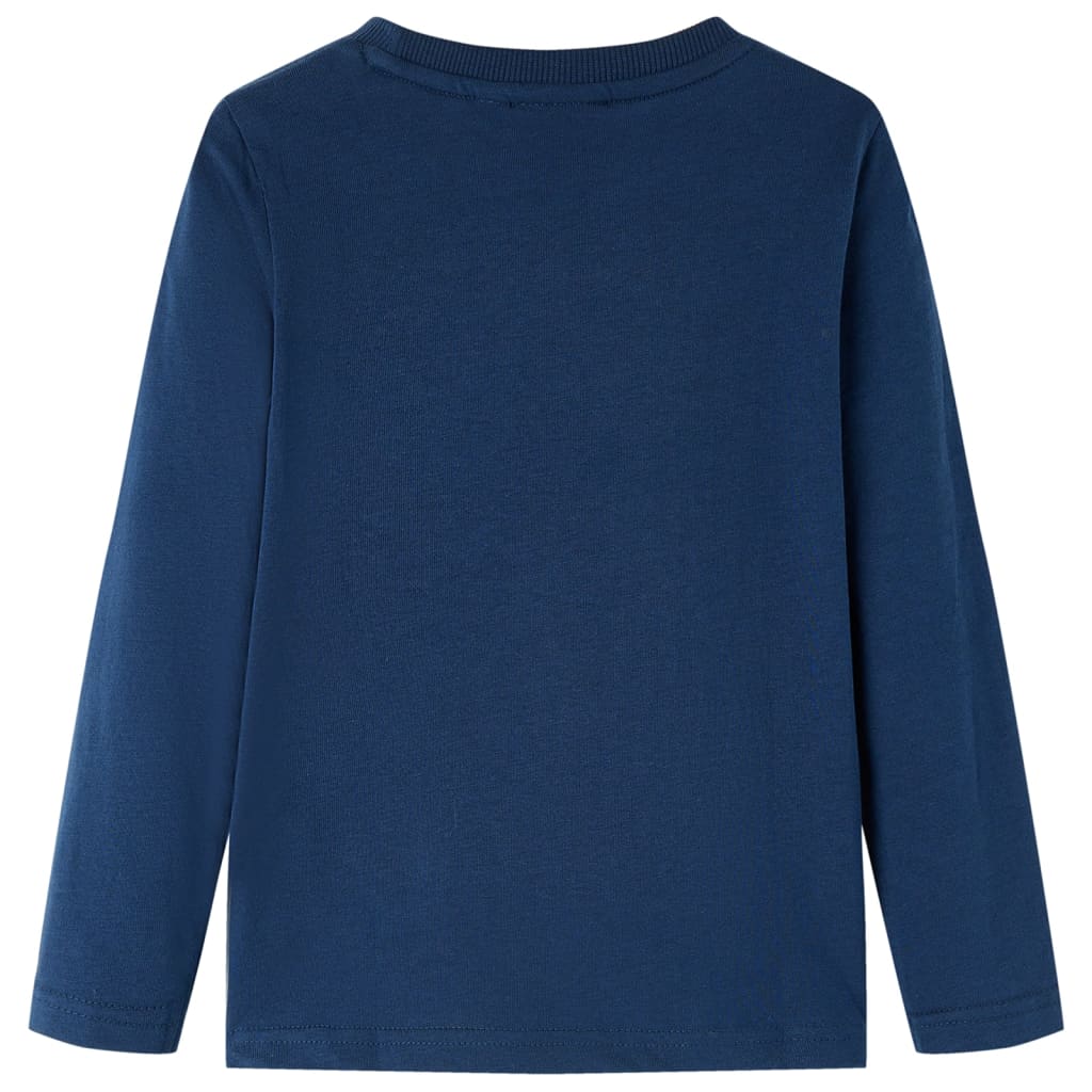 Kinder-Langarmshirt Marineblau 116