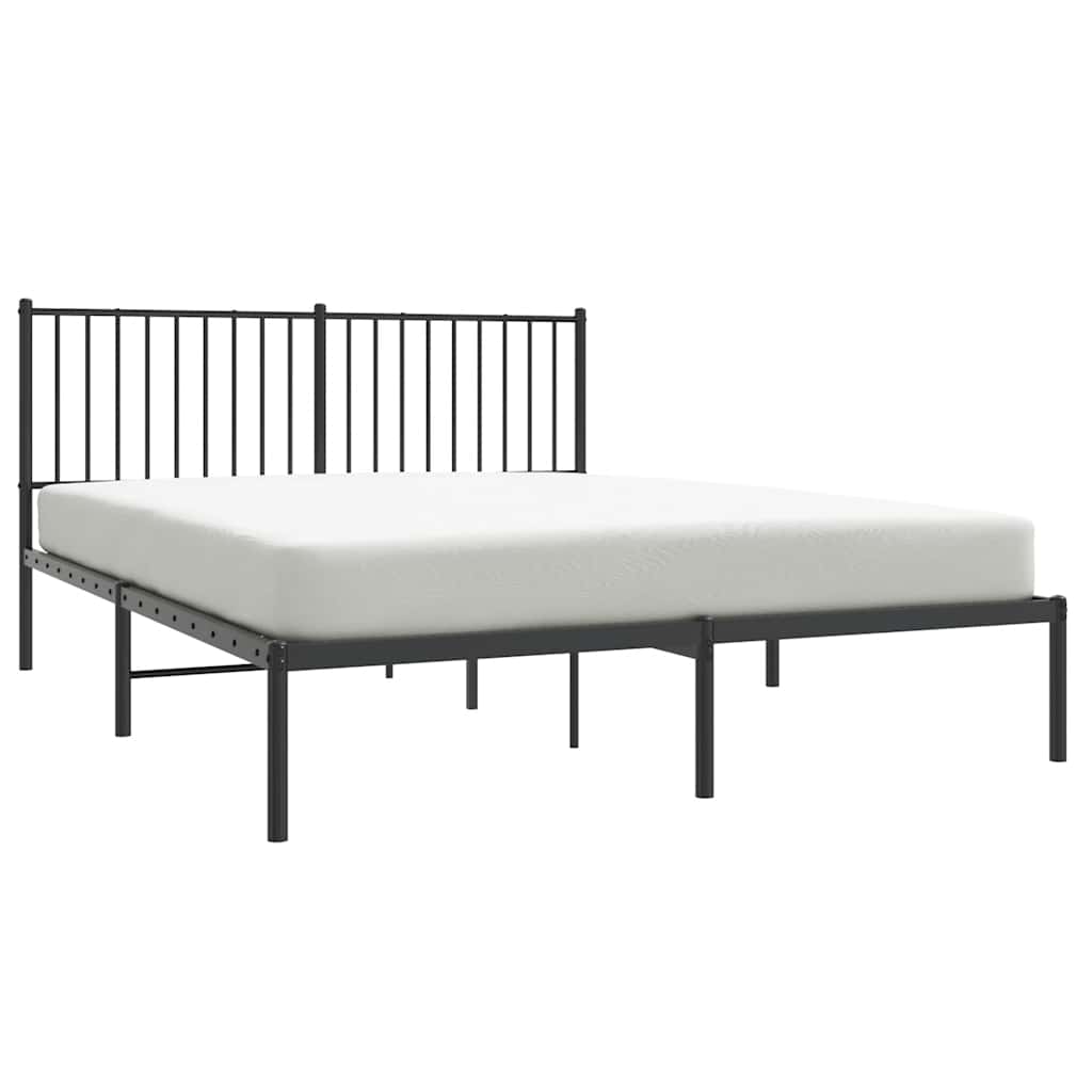 Bettgestell Metall Schwarz 75x190 cm