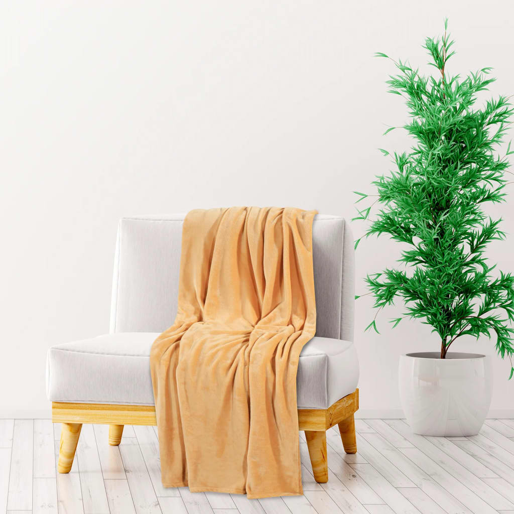 Decke Creme 130x170 cm Polyester