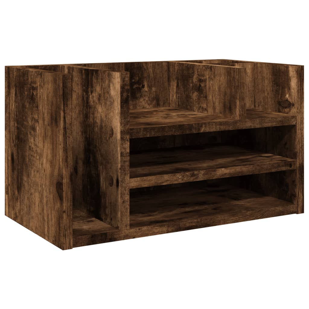 Schreibtisch-Organizer Weiß 44,5x24x25 cm Holzwerkstoff