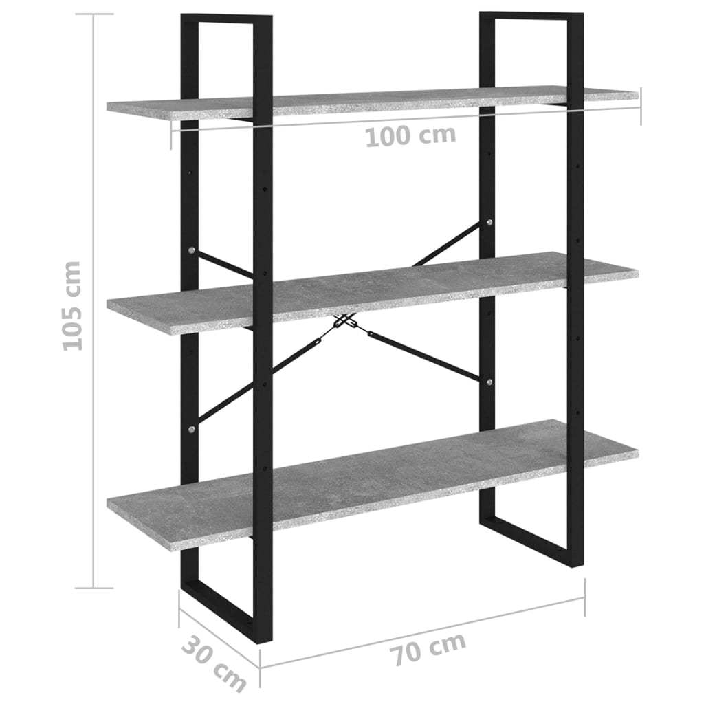 Bücherregal Weiß 100x30x105 cm Holzwerkstoff