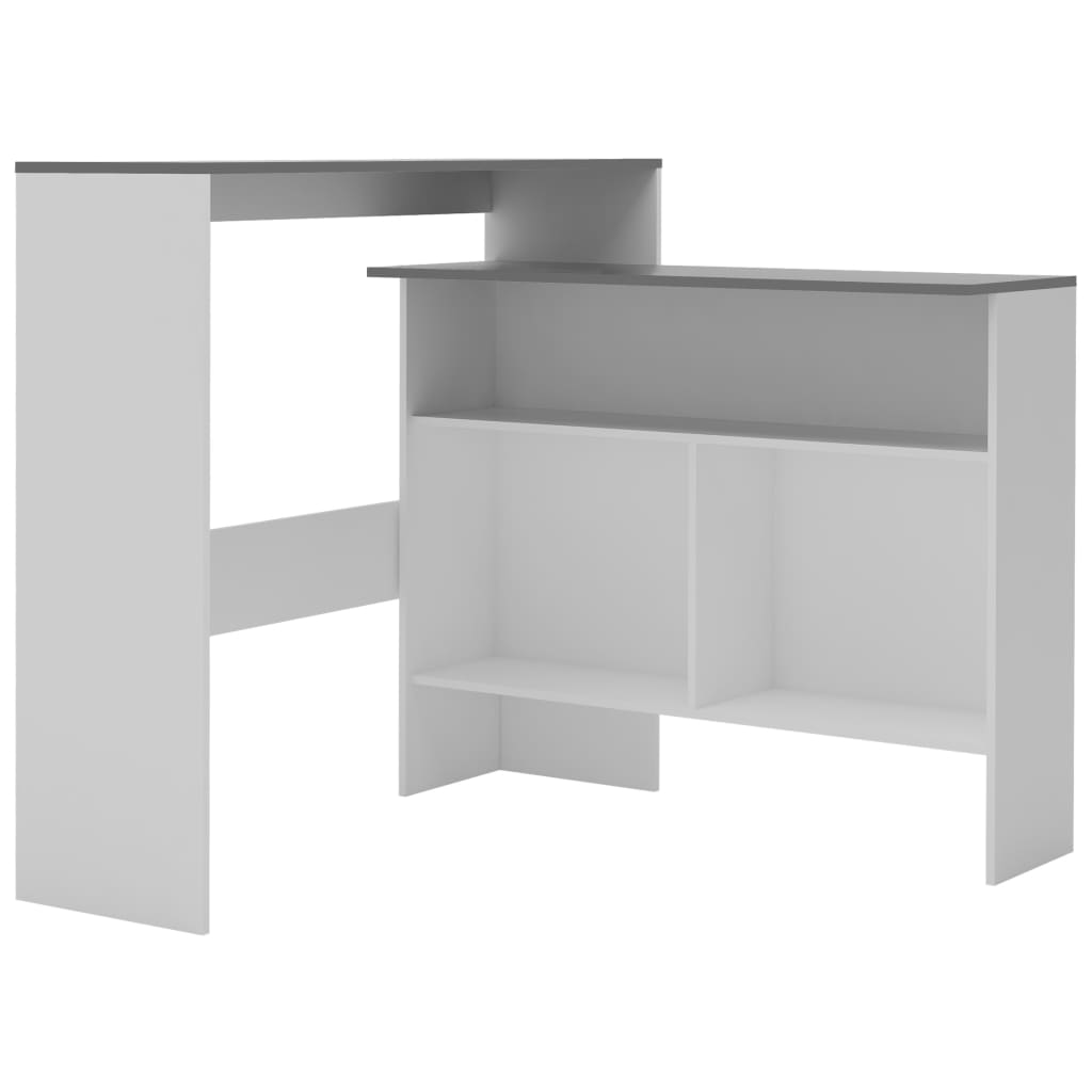 Bartisch mit 2 Tischplatten Weiß 130x40x120 cm