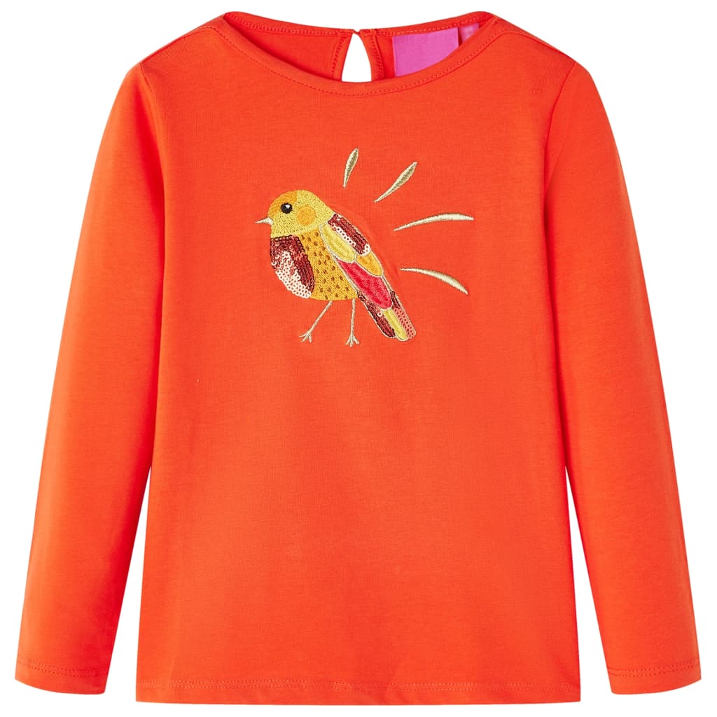Kinder-Langarmshirt Dunkles Ocker 128