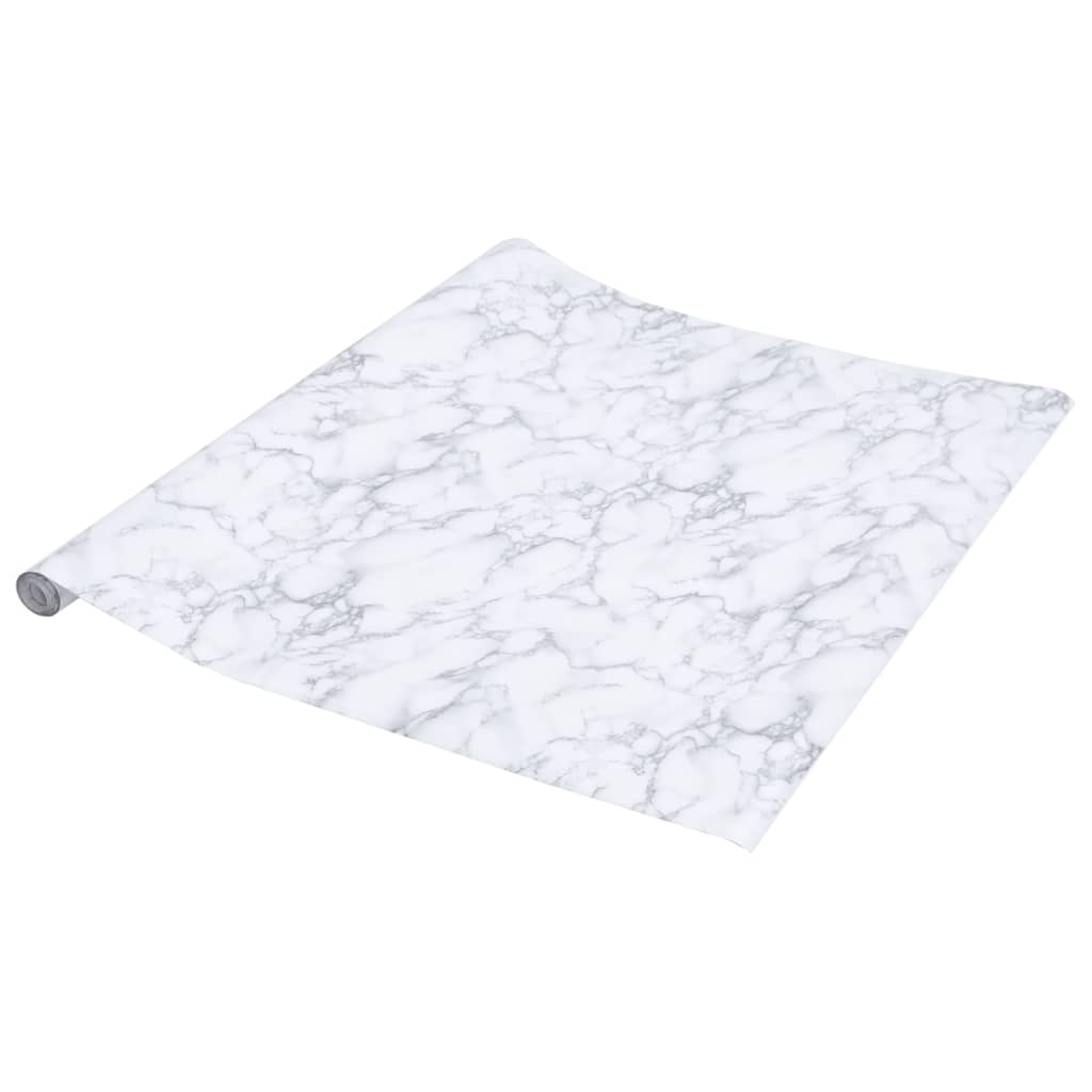 Möbelfolien Selbstklebend Marmor-Optik Schwarz 90x500 cm PVC