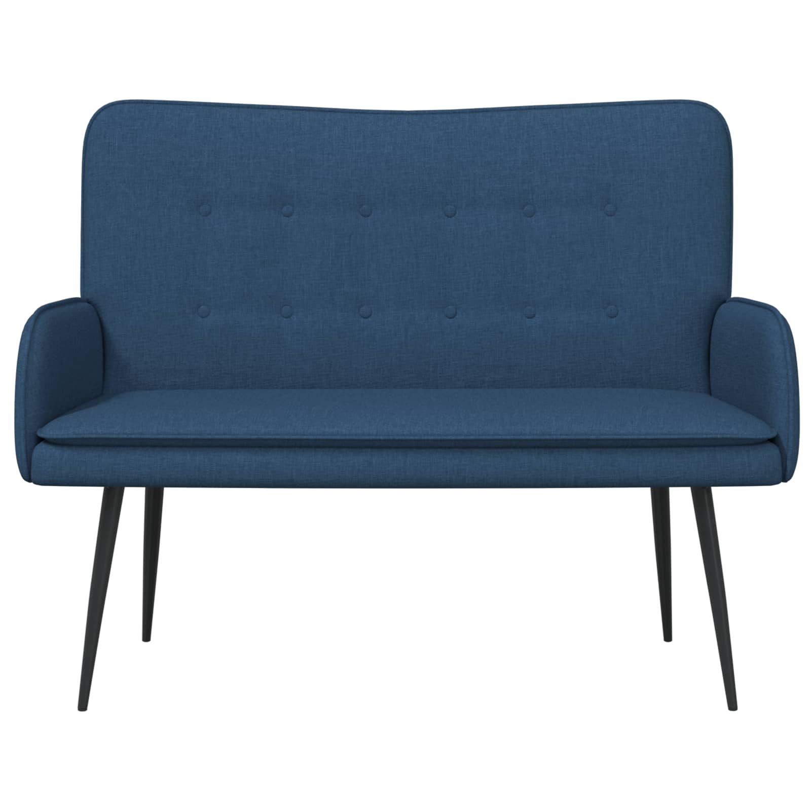 2-Sitzer Sofa Hellgrau 115 x 61 x 87 cm Stoff