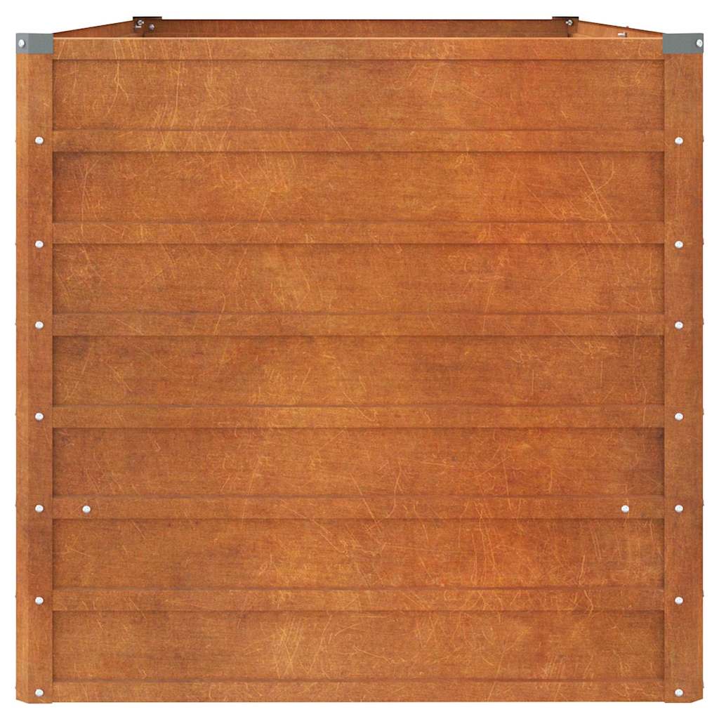 Hochbeet Rostig 100x100x77 cm Cortenstahl