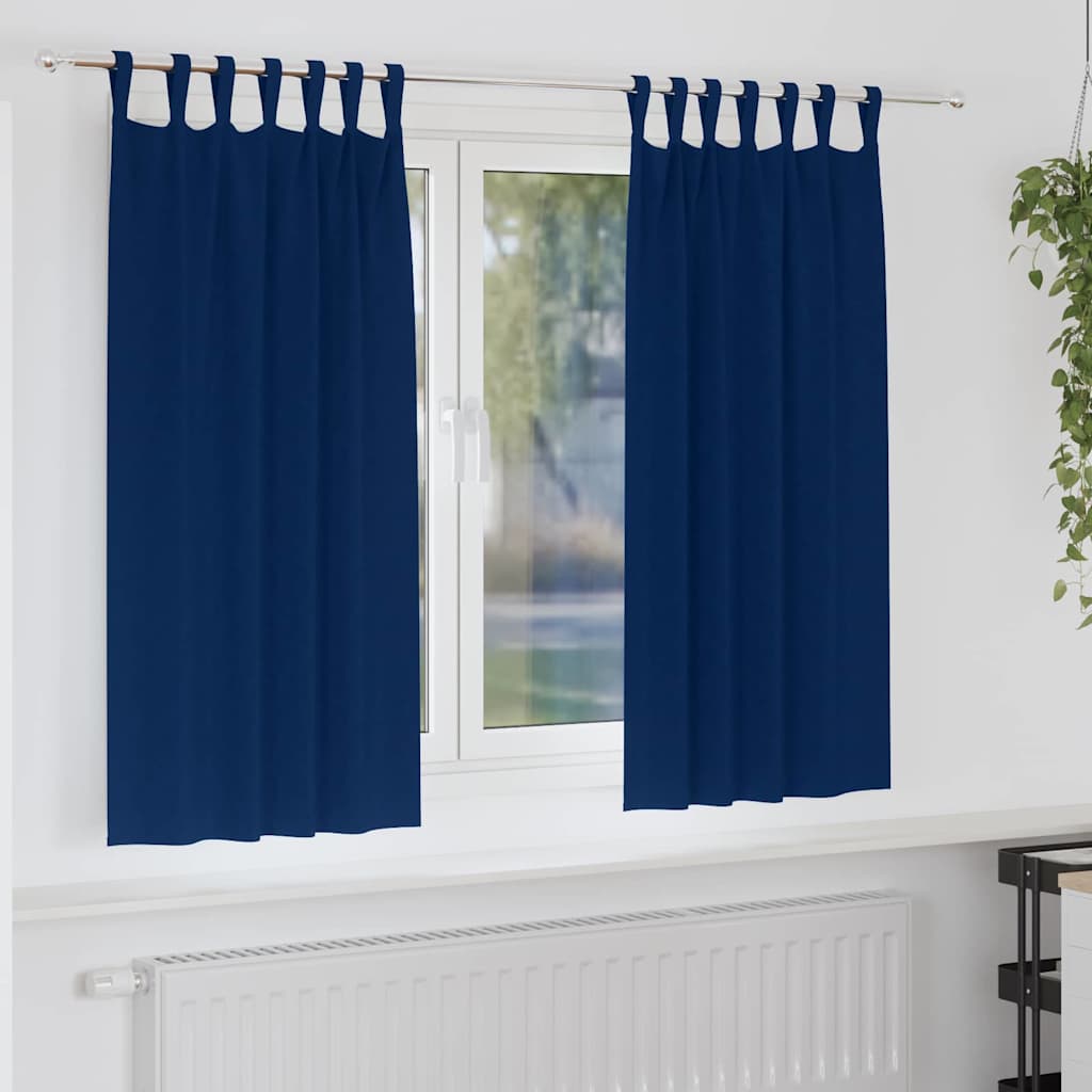 Verdunkelungs-Vorhänge mit Ringen 2 pcs Beige 140 x 140 cm