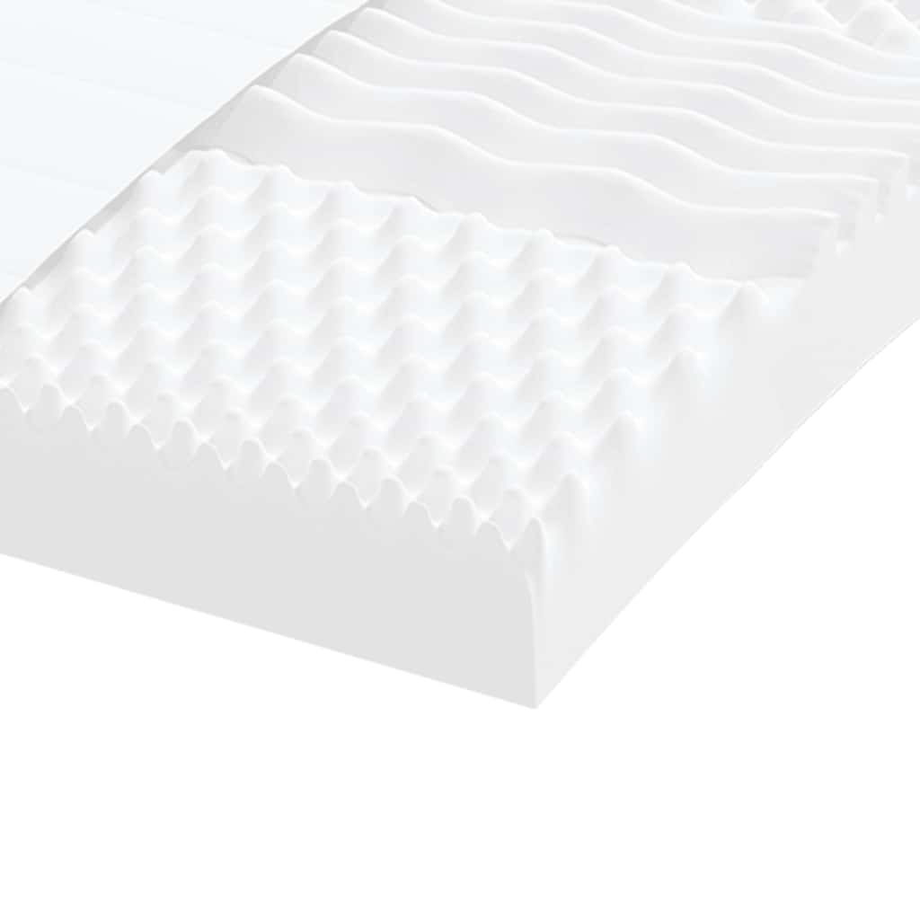 Schaumstoffmatratze Weiß 80x200 cm 7-Zonen Härtegrad 20 ILD