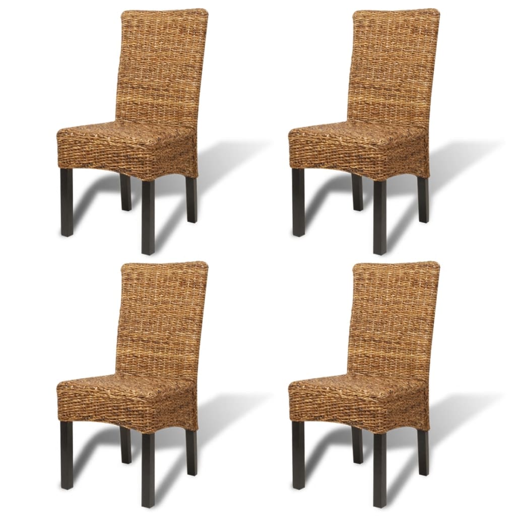 Esszimmerstühle 2 Stk. Abaca und Mango Massivholz