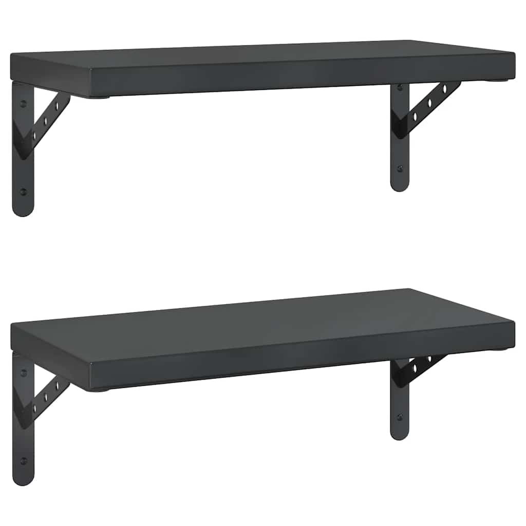 Wandregale 2 Stk. 100x40 cm Silbern Edelstahl