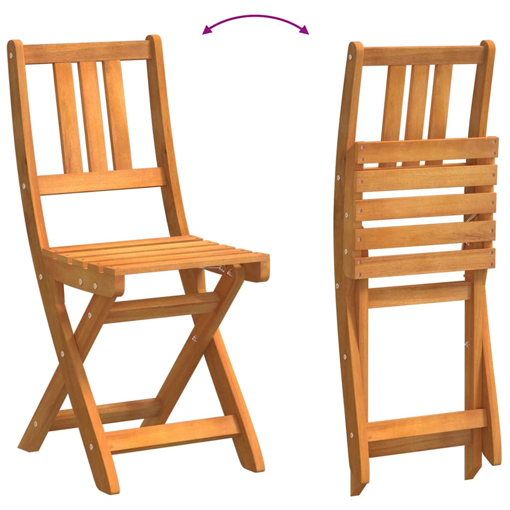 Außen Bistro-Stühle 6 pcs Natur Massivholz Akazie