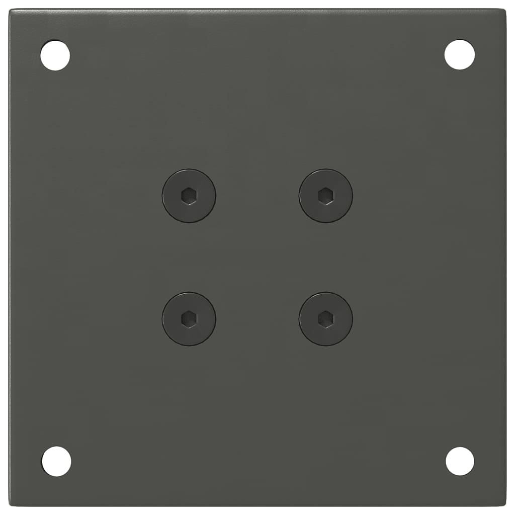 Bartischbeine 4 Stk. Schwarz 100-102 cm Stahl