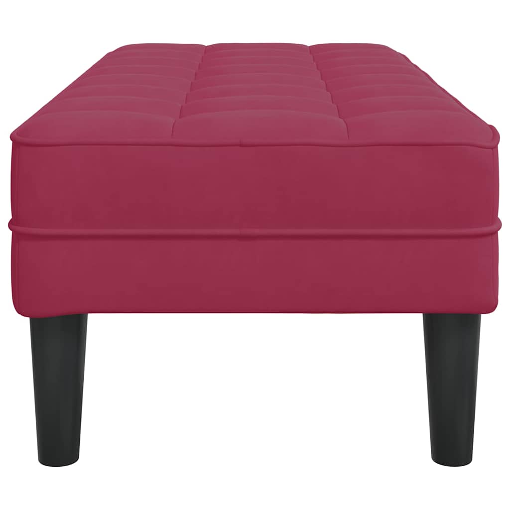 Bank mit Kissen Hellgrau 113 x 57 x 39 cm Samt