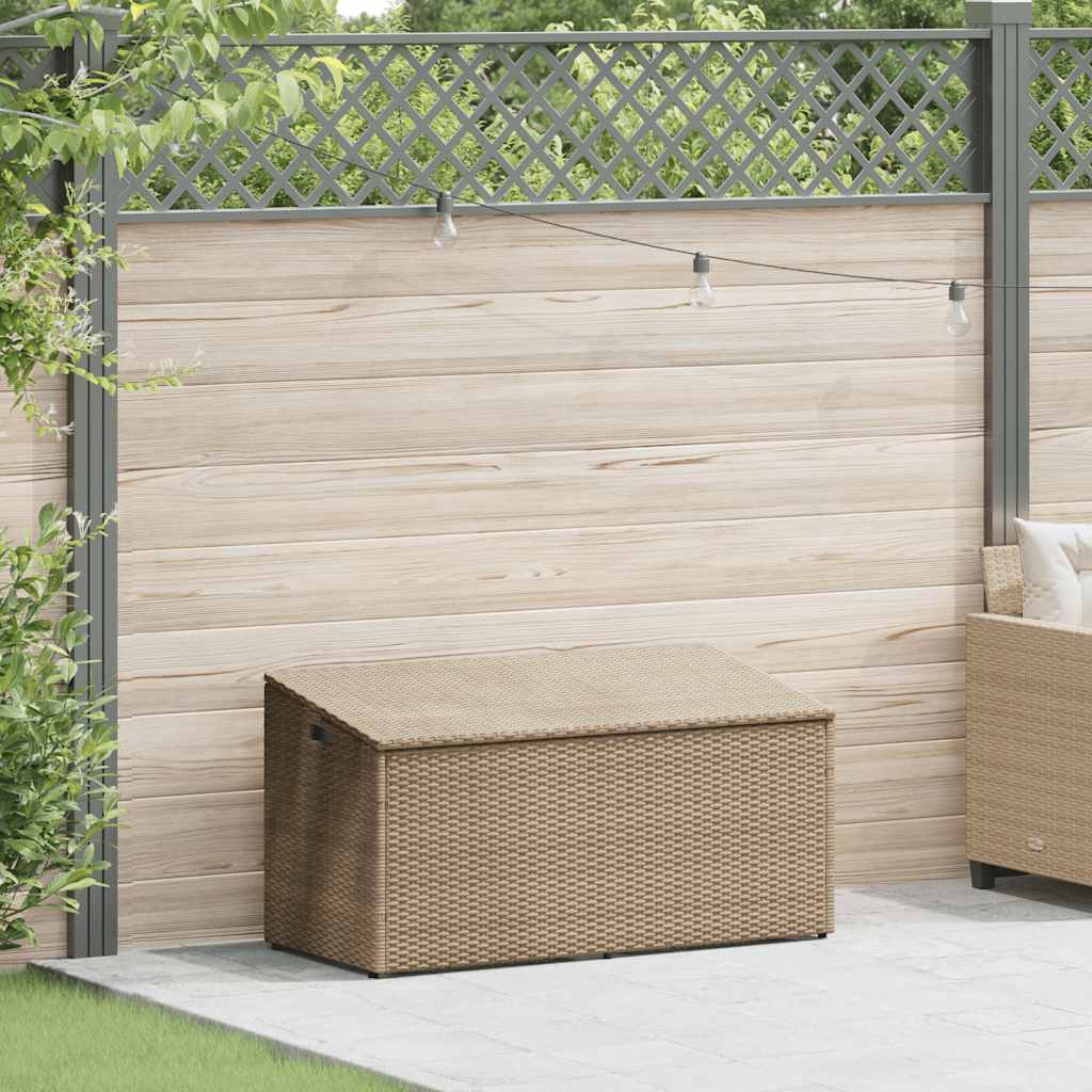 Garten-Aufbewahrungsbox Schwarz 110 x 50 x 58 cm Poly Rattan