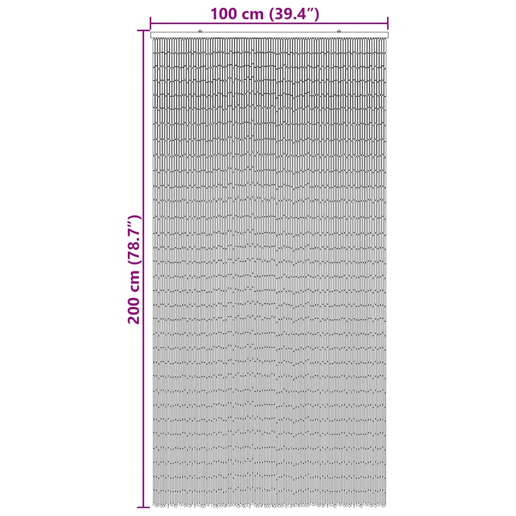 Insekten-Türvorhang Bambus Druck 90x220 cm Bambus