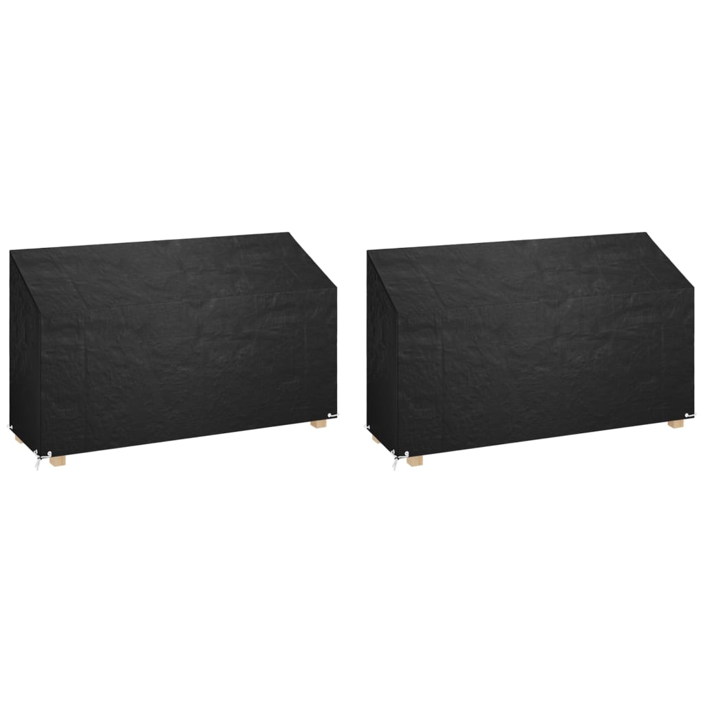 Abdeckungen für Gartenbank 2 Stk. 8 Ösen 130x70x70/88 cm
