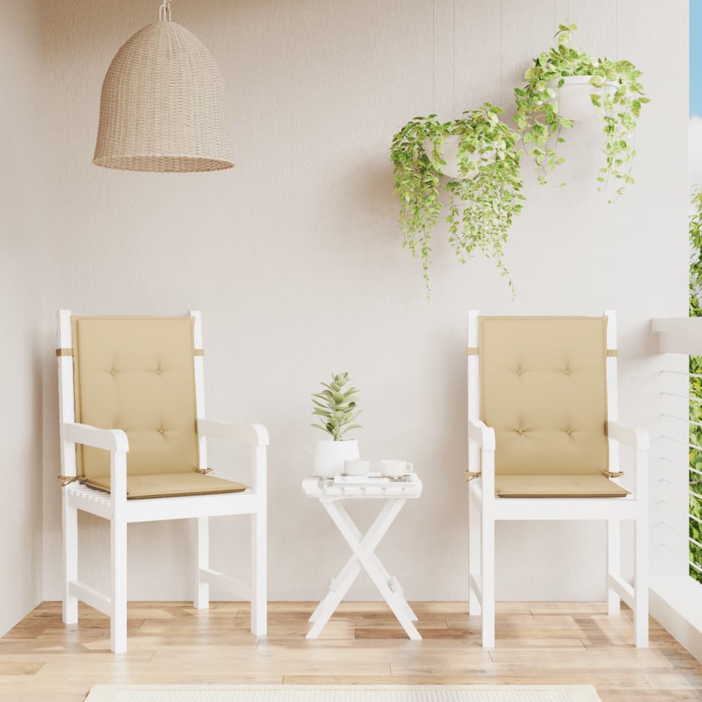 Niedriglehner-Auflagen 2 Stk Melange Anthrazit 100x50x7cm Stoff