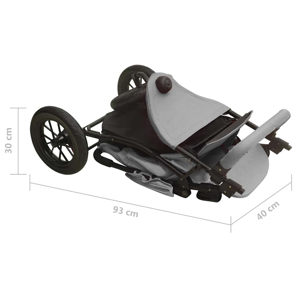 Kinderwagen Hellgrau Stahl