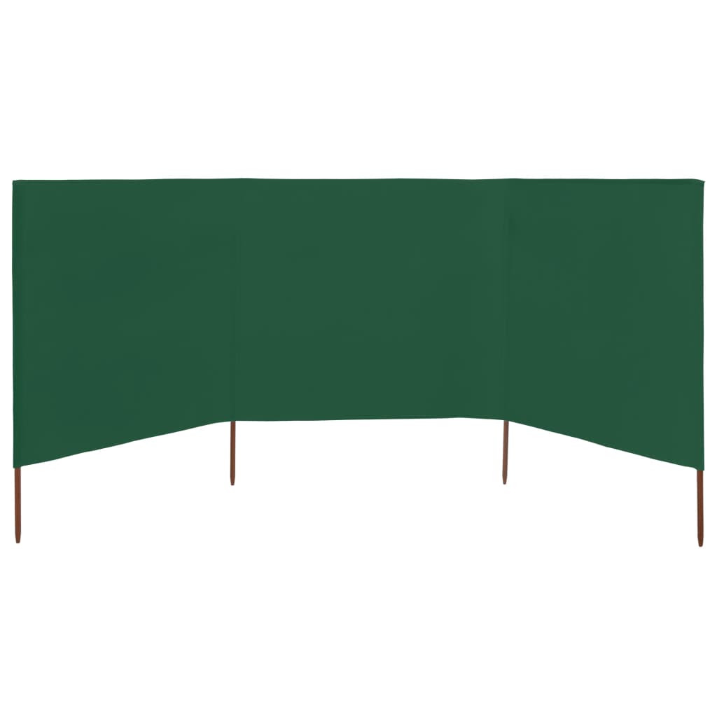 3-teiliges Windschutzgewebe 400 x 120 cm Weiß