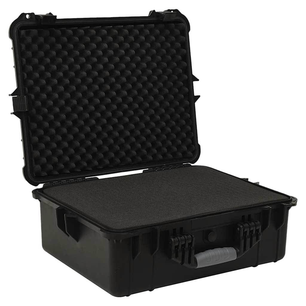 Koffer für Flugreise Tragbar Schwarz 46,5x21,5x17,5 cm PP