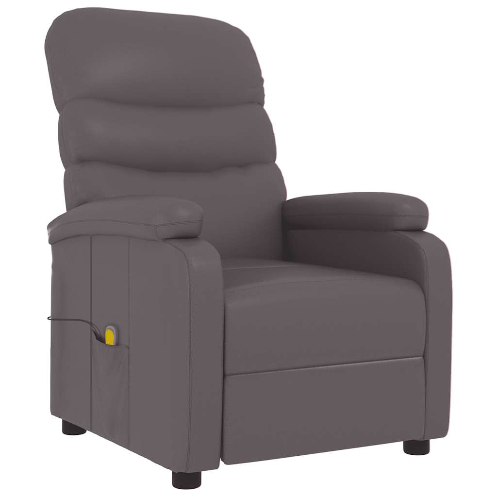 Massagesessel Grau Kunstleder
