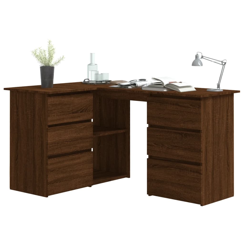 Eckschreibtisch Weiß 145x100x76 cm Holzwerkstoff