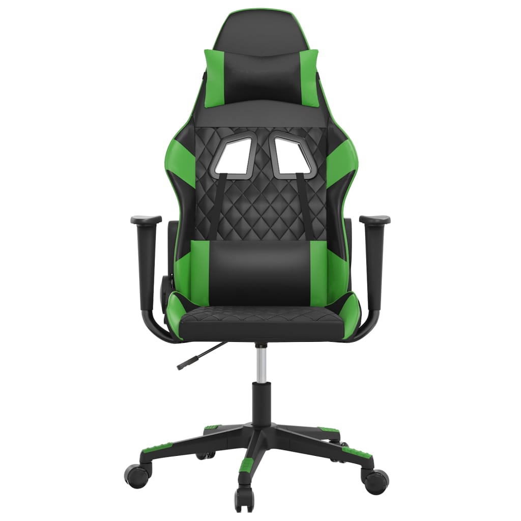 Gaming-Stuhl mit Massagefunktion Schwarz und Blau Kunstleder