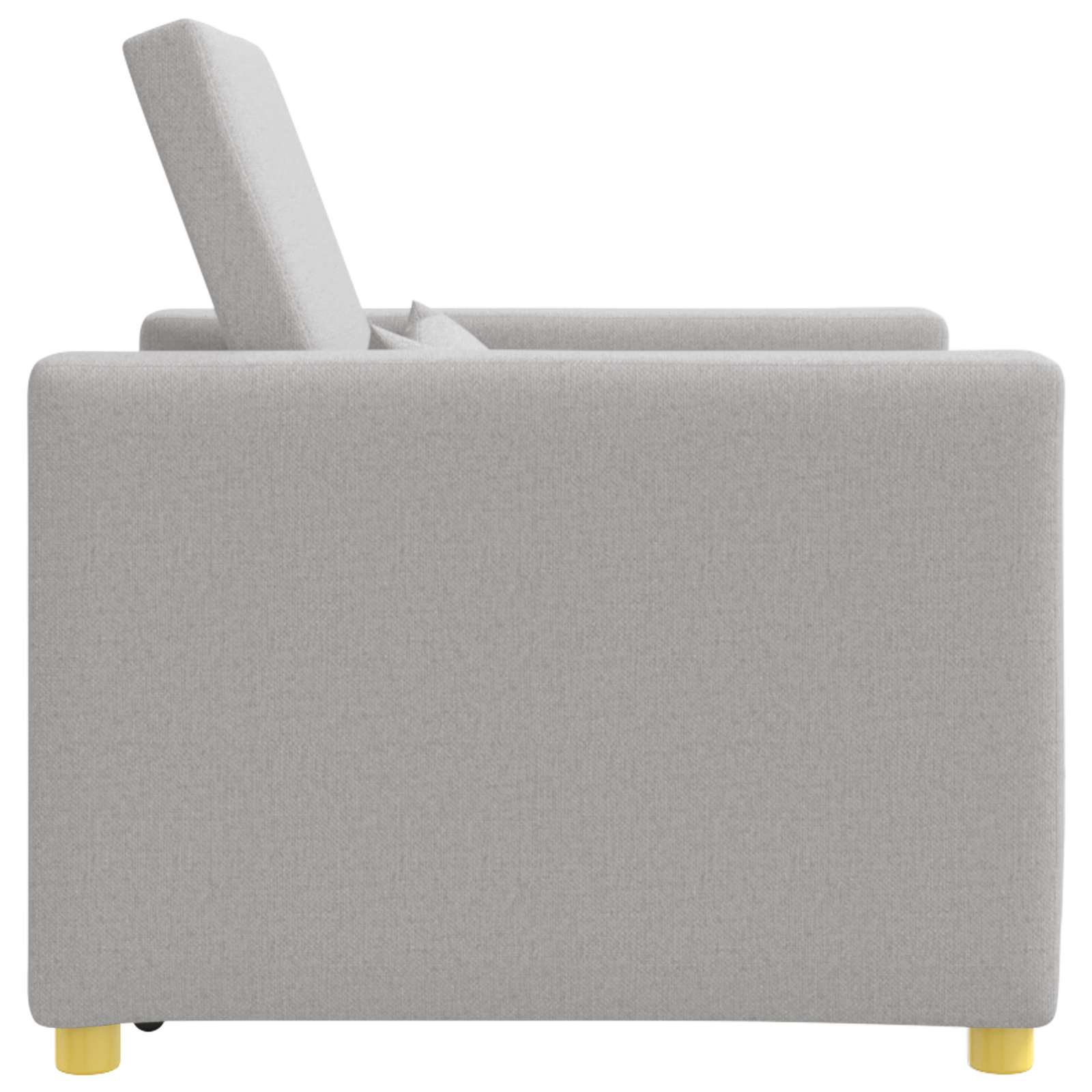 Ausziehbare Schlafcouch Einzel Hellgrau 90 x 165 x 87 cm Stoff