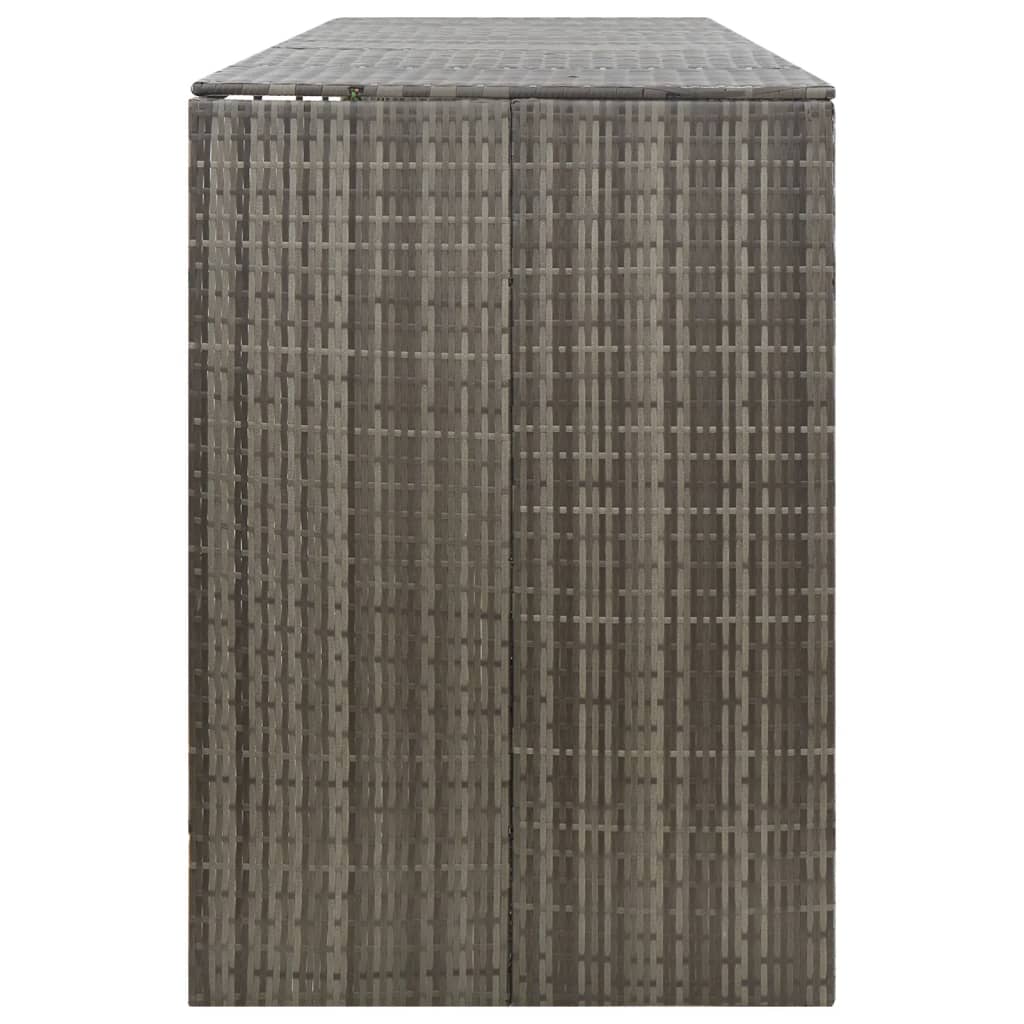 Mülltonnenbox für 1 Tonne Schwarz 70x80x117 cm Poly Rattan