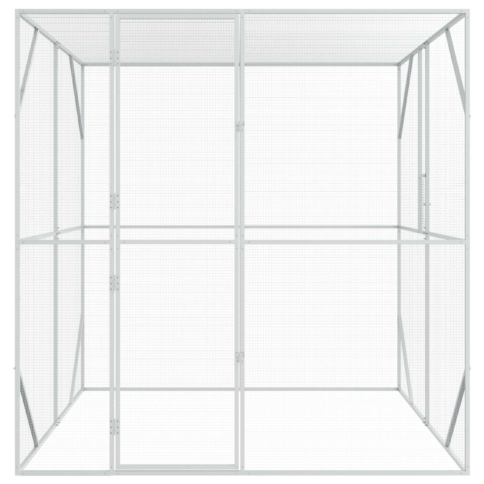 Vogelkäfig Anthrazit 210 x 304 x 213 cm Verzinkter Stahl