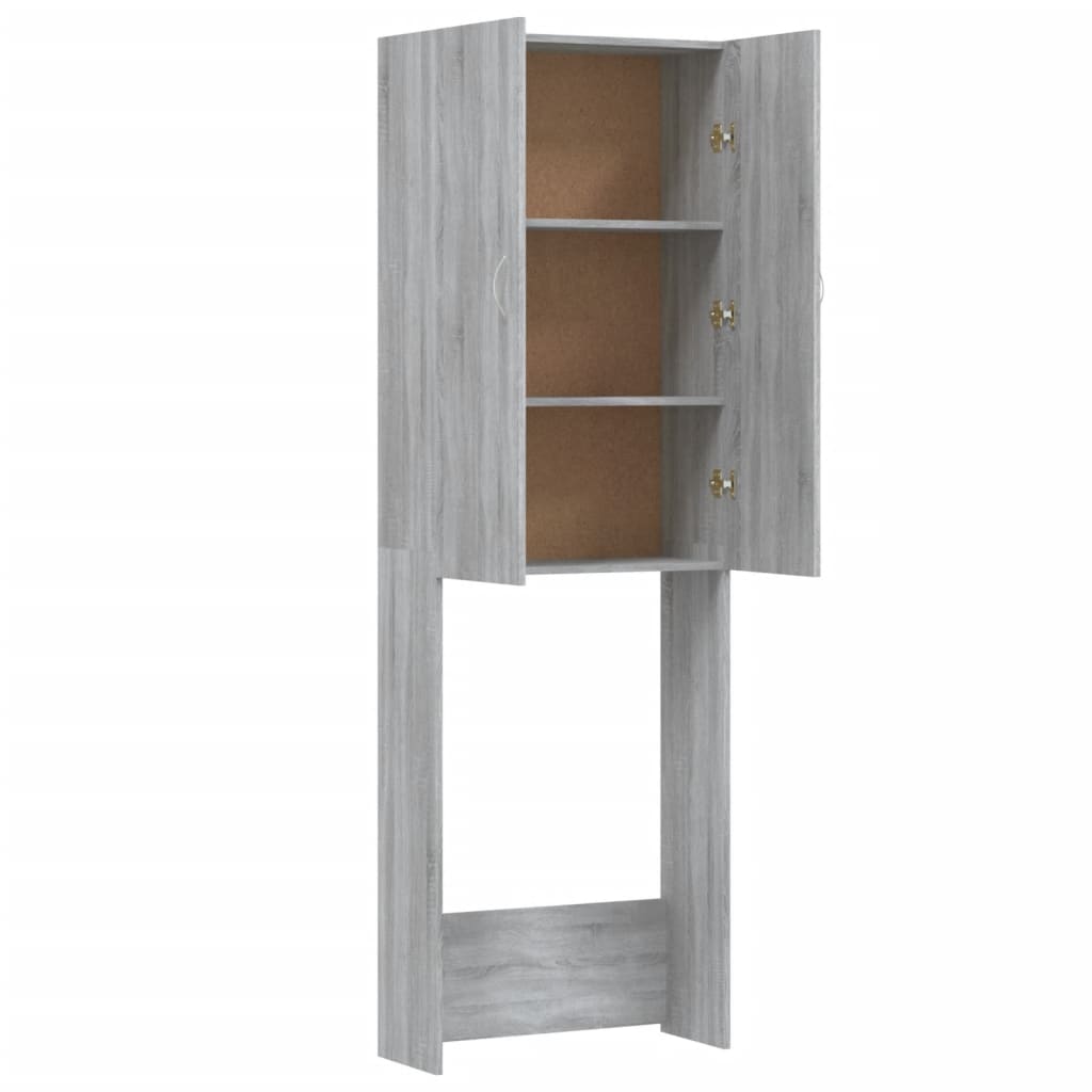 Waschmaschinenschrank Weiß 64x25,5x190 cm