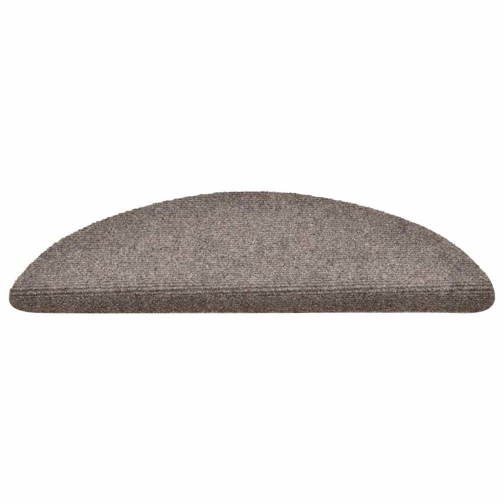 Stufenmatten Selbstklebend 15 Stk. 56x17x3 cm Hellbraun Halbrund