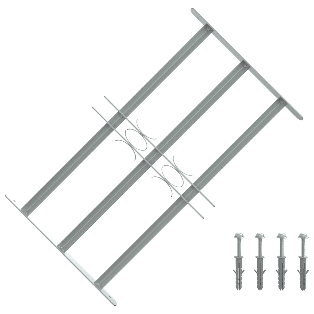 Fenstergitter Verstellbar mit 3 Querstäben 500-650 mm
