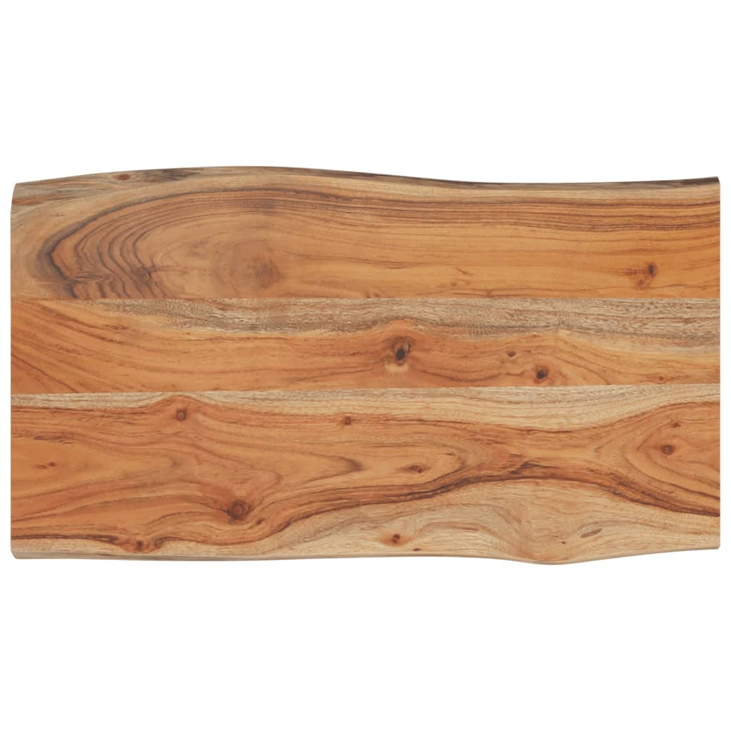 Tischplatte 40x40x2,5 cm Rechteckig Massivholz Akazie Baumkante