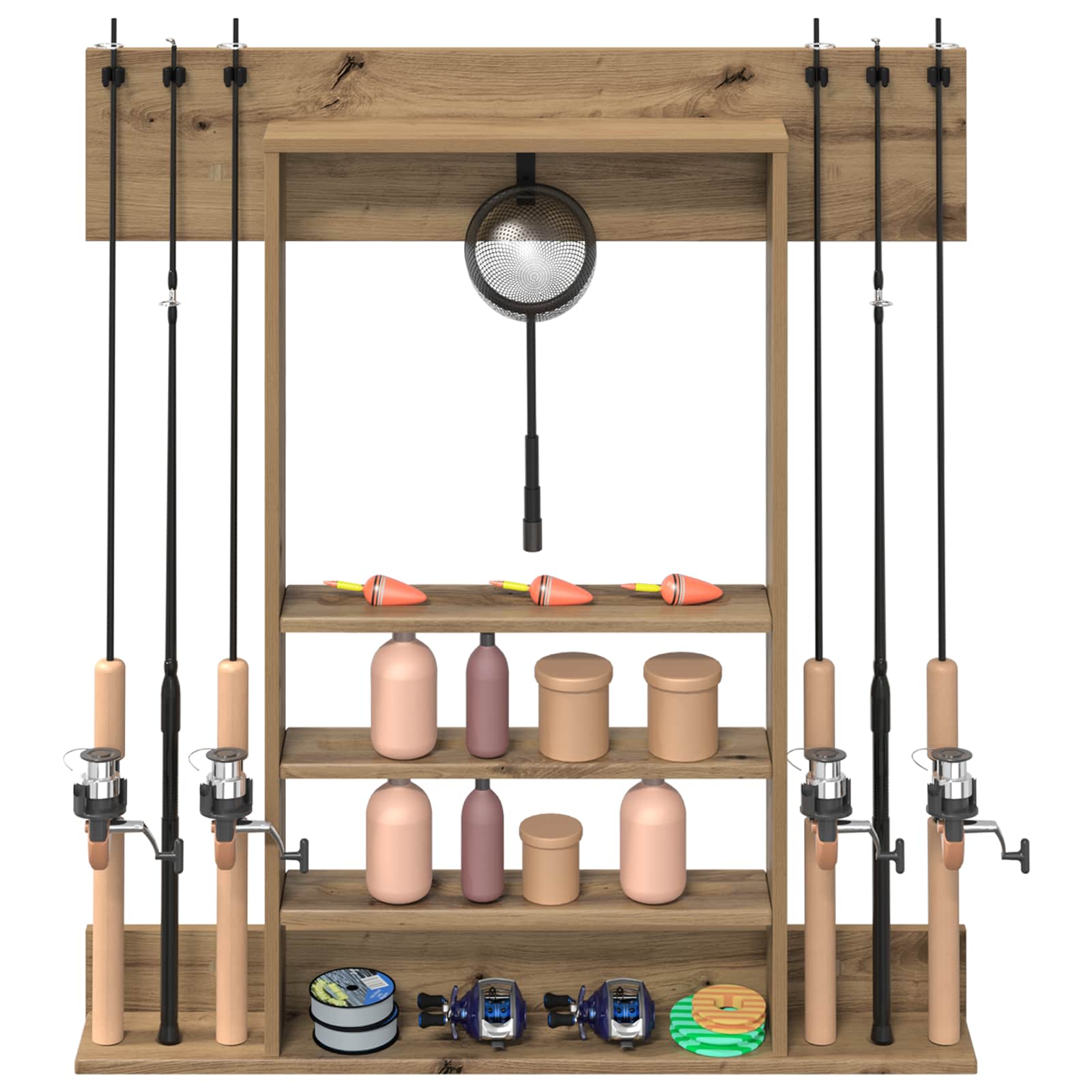Billardqueue-Ständer Holzwerkstoff 93 x 12 x 103 cm Weiß