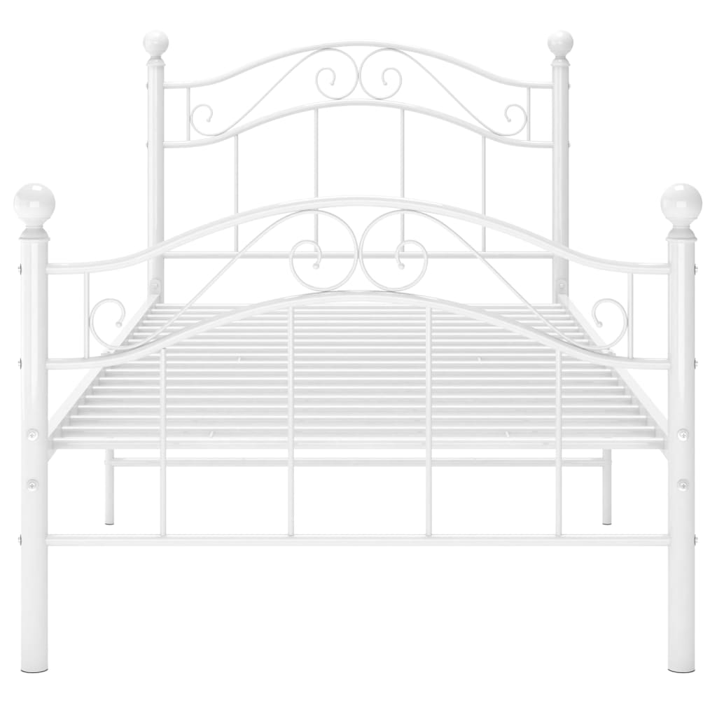 Bett Schwarz Metall 90x200 cm