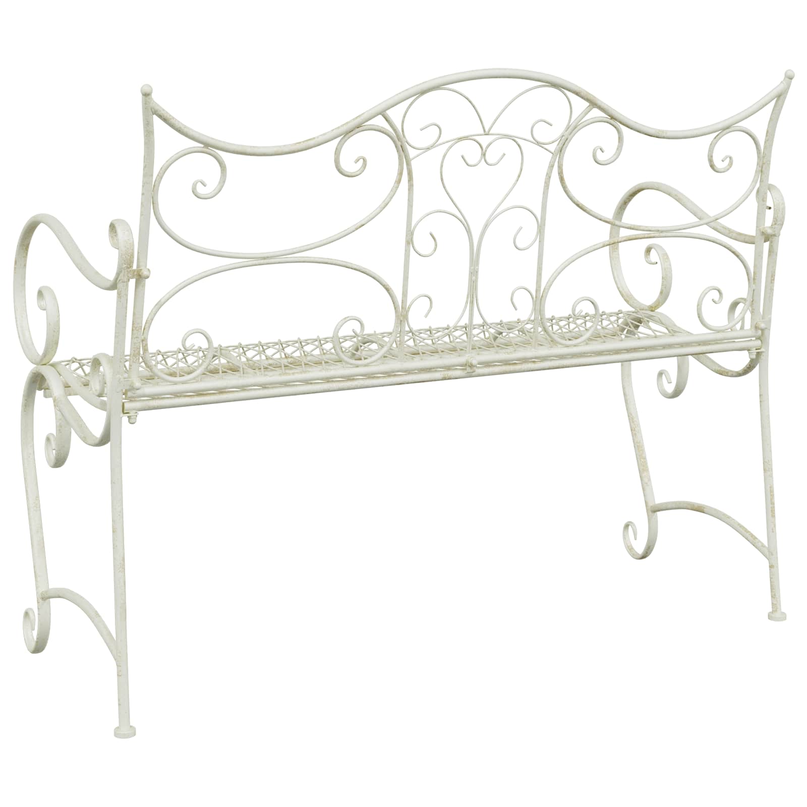 Gartenbank 2-Sitzanzahl 114 x 56,5 x 90 cm Stahl Silber Grau