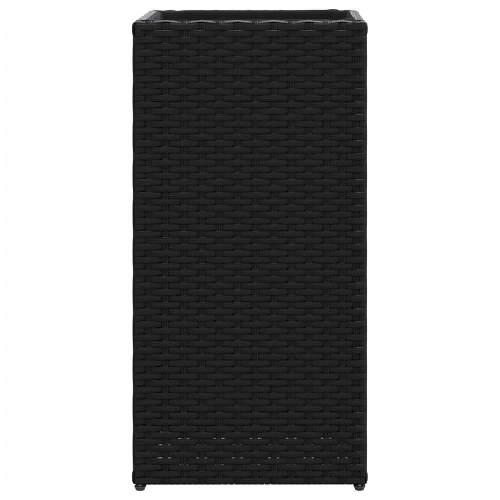 Pflanzkübel 2 Stk. Schwarz 40x40x80 cm Poly Rattan