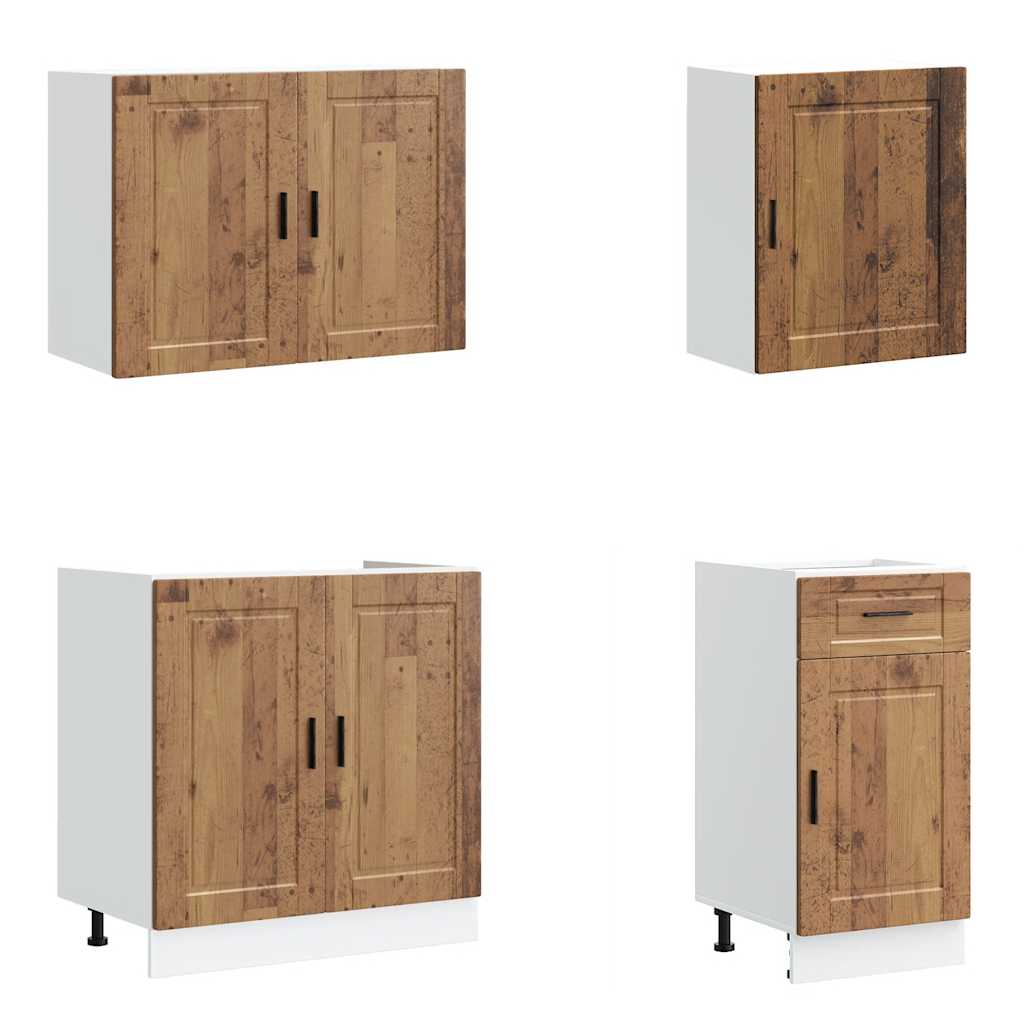 7-tlg. Küchenschrank-Set Porto Weiß Holzwerkstoff