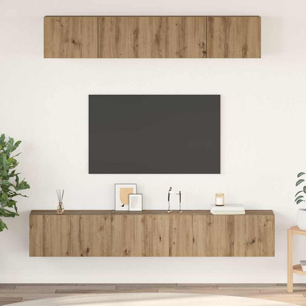 5-tlg. TV-Schrank-Set Weiß Holzwerkstoff
