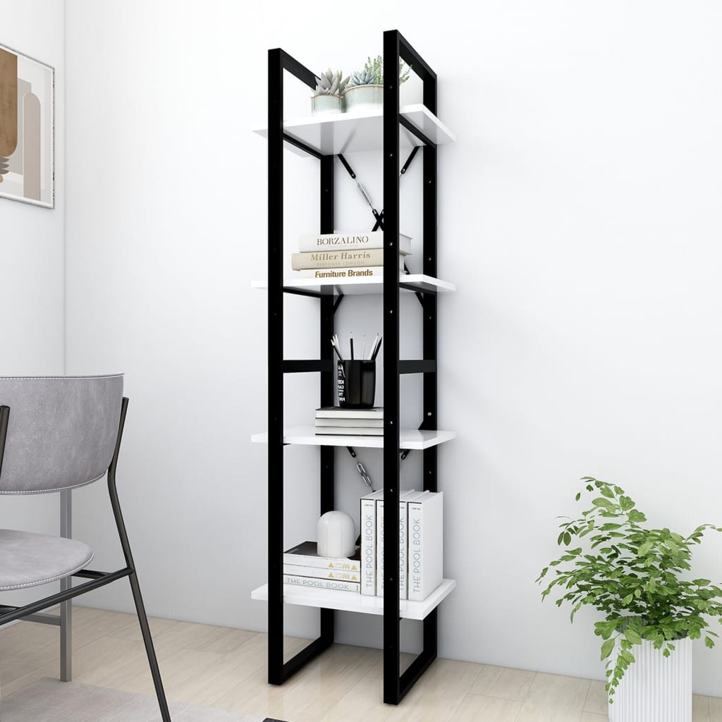 Bücherregal 2 Fächer Weiß 40x30x70 cm Holzwerkstoff