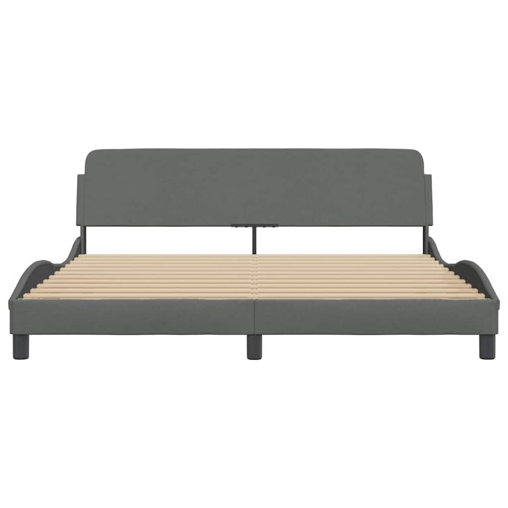 Bettgestell "Dover" Hellgrau 100x190 cm Stoff