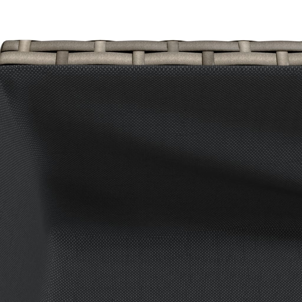 Hochbeete mit Ablage 2 Stk. Schwarz 70x28x70 cm Poly Rattan