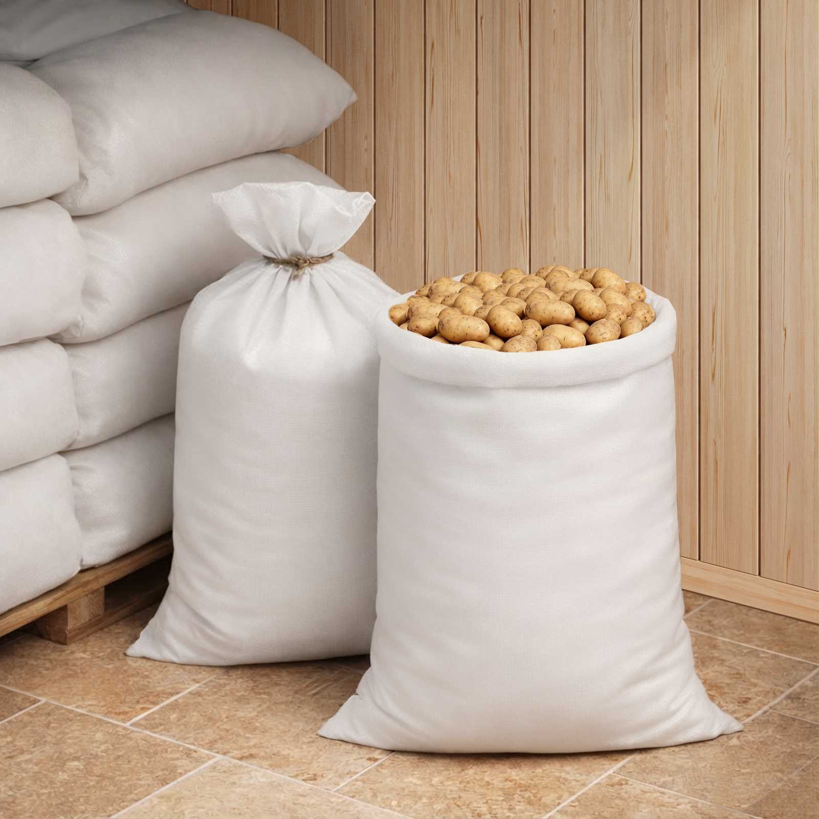 Gewebte Säcke 10 pcs Weiß 30 x 45 cm PP