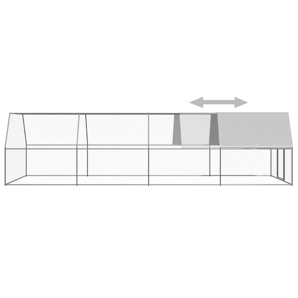 Outdoor-Hühnerkäfig 2x2x2 m Verzinkter Stahl