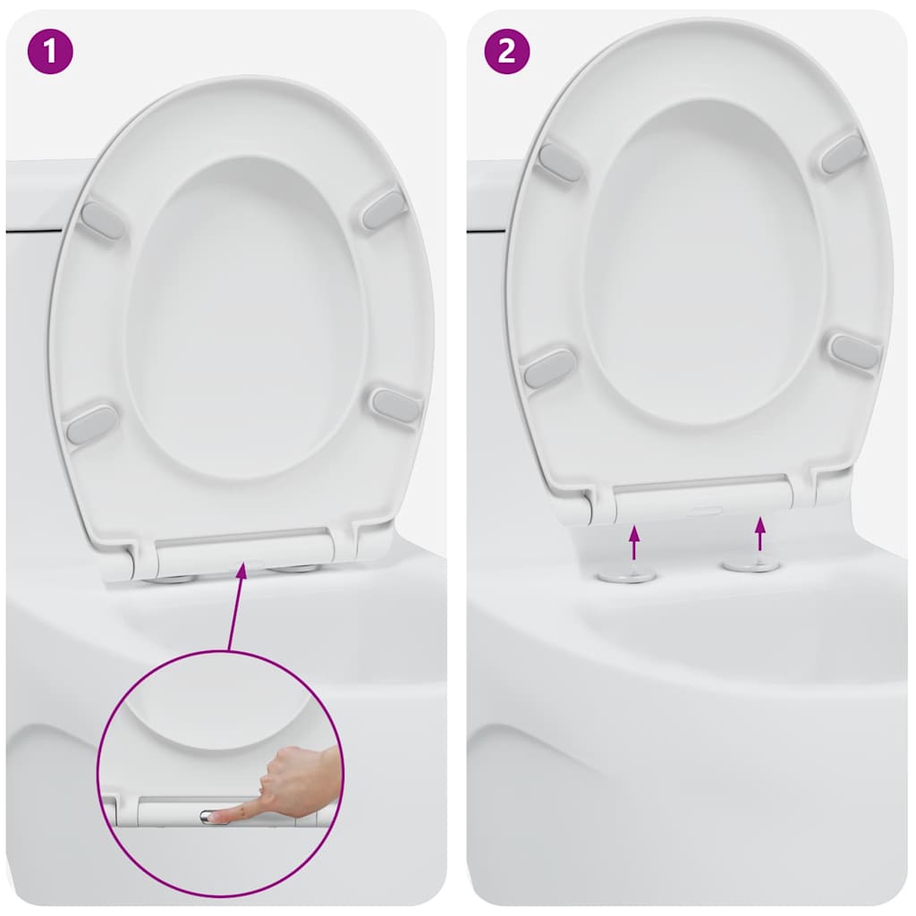 Toilettensitz Anthrazit 47 x 37 x 4 cm Duroplast
