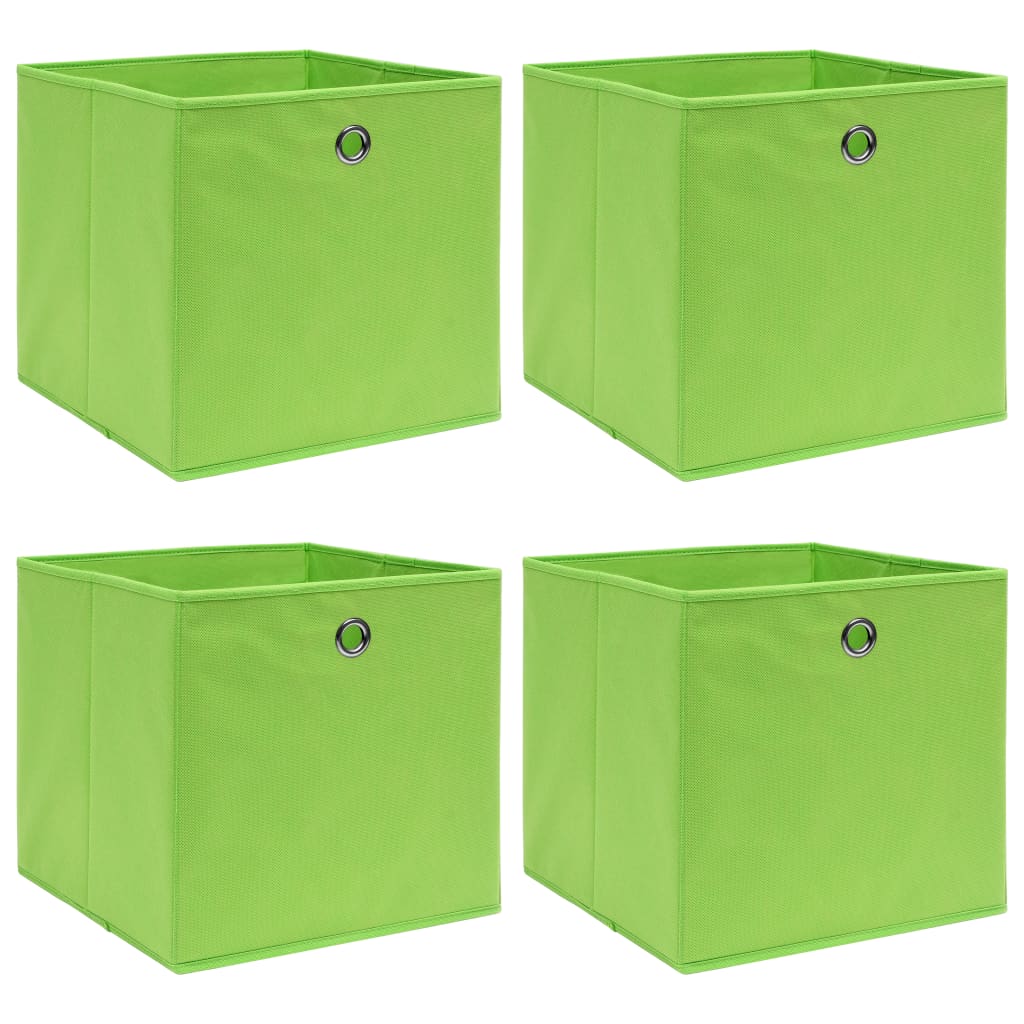 Aufbewahrungsboxen 4 Stk. Blau 32x32x32 cm Stoff
