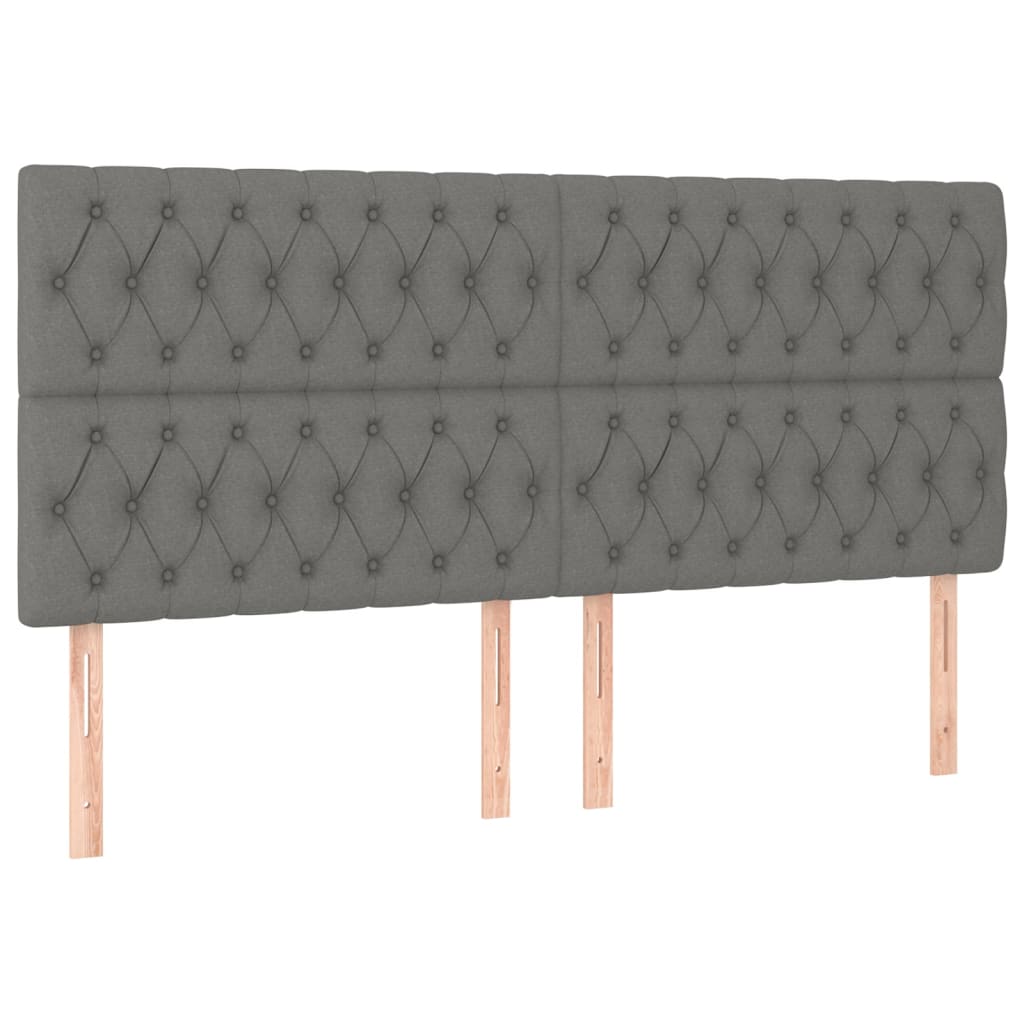 Kopfteil Hellgrau 80x7x118/128 cm Stoff